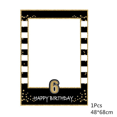 Chicinlife 1 db Boldog születésnapi fotófülke keret kellékek gyerekeknek Születésnapi buli Felnőtteknek PhotoBooth kellékek évfordulós kellékek