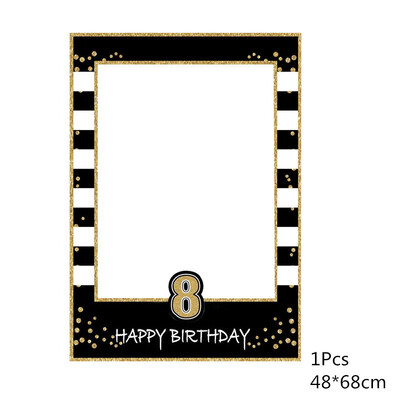 Chicinlife 1 db Boldog születésnapi fotófülke keret kellékek gyerekeknek Születésnapi buli Felnőtteknek PhotoBooth kellékek évfordulós kellékek