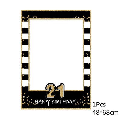 Chicinlife 1 db Boldog születésnapi fotófülke keret kellékek gyerekeknek Születésnapi buli Felnőtteknek PhotoBooth kellékek évfordulós kellékek