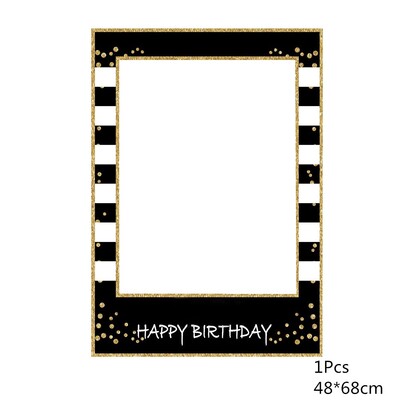 Chicinlife 1 db Boldog születésnapi fotófülke keret kellékek gyerekeknek Születésnapi buli Felnőtteknek PhotoBooth kellékek évfordulós kellékek