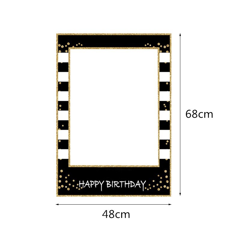 Chicinlife 1 db Boldog születésnapi fotófülke keret kellékek gyerekeknek Születésnapi buli Felnőtteknek PhotoBooth kellékek évfordulós kellékek