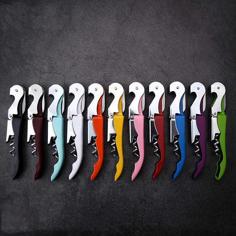 11 spalvų vyno alaus butelių atidarytuvas Kamščiatraukis Profesionalus dvigubo vyrio padavėjai Vyno butelio alaus kamštelio atidarytuvas Barware