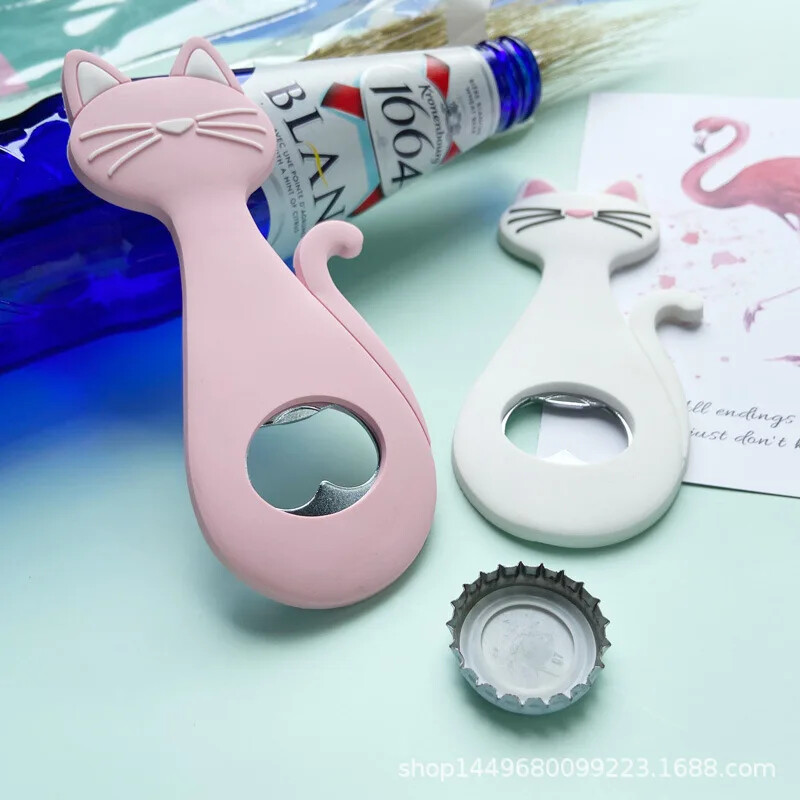 1vnt šaldytuvas komercinis mielas katės lipdukas magnetinis alaus kamštelio atidarytuvas, katės letenos atsuktuvas, kūrybingų virtuvės įrankių butelių atidarytuvas