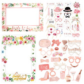 Menyasszony kellékek fotófülke-búcsúhoz Leánybúcsúhoz Menyasszonyi zuhany éppen férjhez ment Esküvői PhotoBooth kellékek keret Tyúkéj kellék