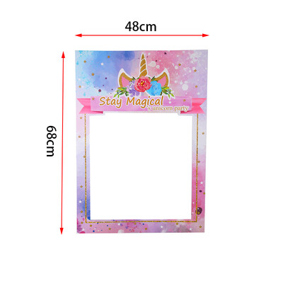 1db Photo Booth keret kellékek 1. 21. 30. 40. 60. gyerekek felnőtt születésnapi fényképes kellékek esküvői parti egyszarvú dekorációhoz