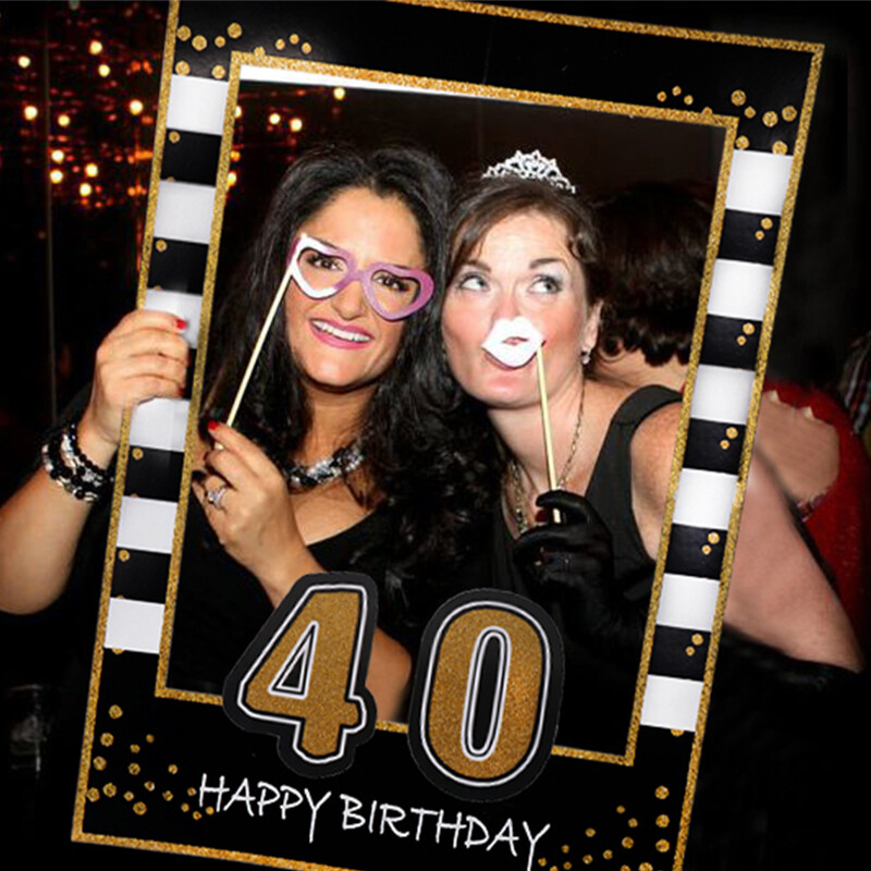 1db Photo Booth keret kellékek 1. 21. 30. 40. 60. gyerekek felnőtt születésnapi fényképes kellékek esküvői parti egyszarvú dekorációhoz