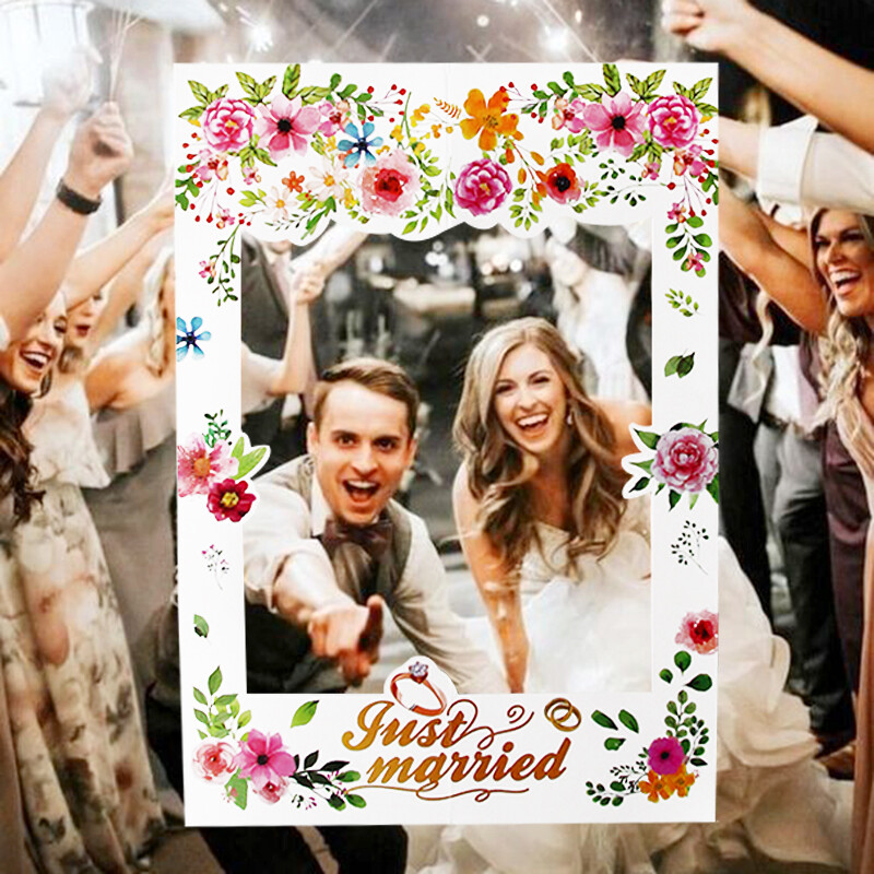 1db Photo Booth keret kellékek 1. 21. 30. 40. 60. gyerekek felnőtt születésnapi fényképes kellékek esküvői parti egyszarvú dekorációhoz