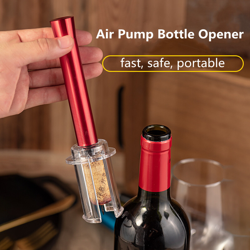 Vyno kamščiatraukis virtuvės prietaisai Oro siurblio butelio atidarymas raudonojo vyno barui Priedai Nešiojamas oro slėgio kamštienos valiklis nuo sprogimo