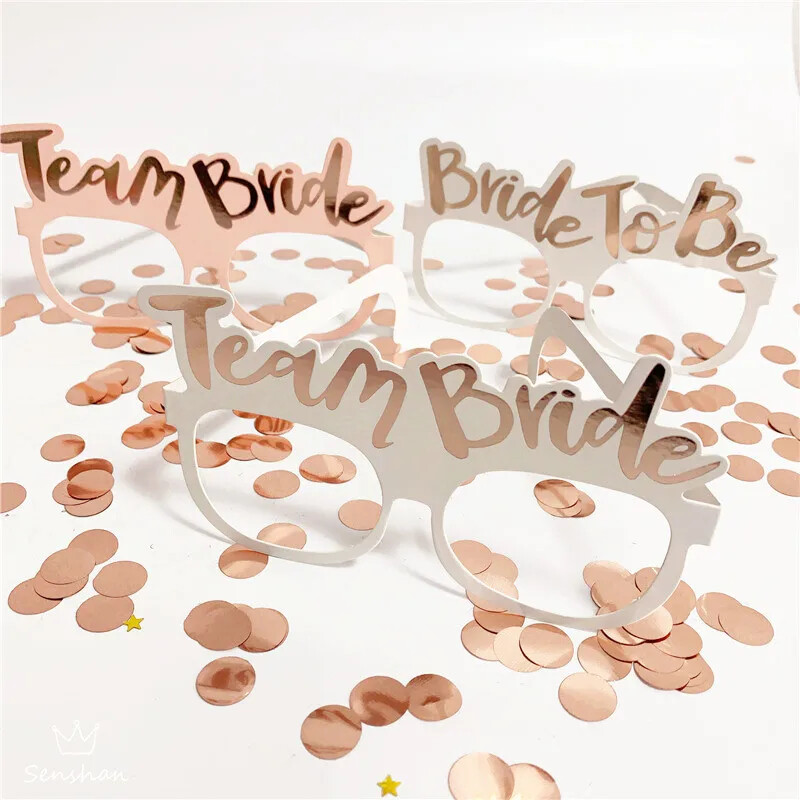 23db/szett Team Bride to Be Paper Photo Booth kellékek maszk Photobooth Leánybúcsú menyasszonyi zuhany Esküvői dekorációs kellékek
