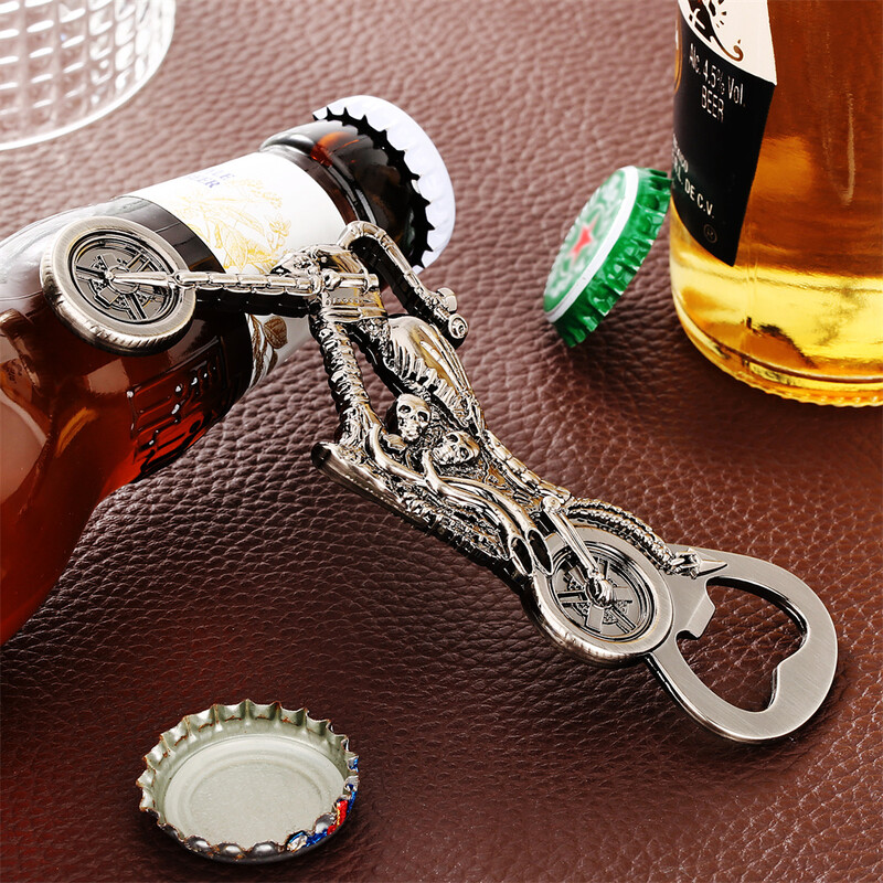 Punk metaliniai motociklų alaus butelių atidarytuvai