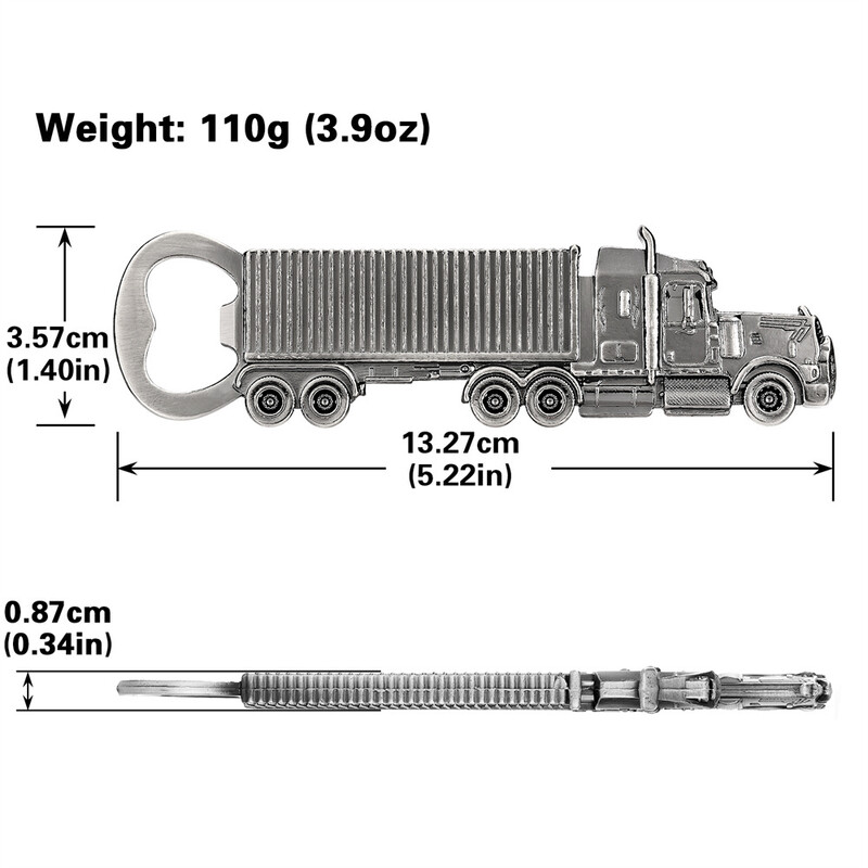 Sunkvežimio dovanų alaus butelių atidarytuvai Unikali gimtadienio dovana sunkvežimio vairuotojui Virtuvės baro priedai metaliniai butelių atidarytuvai