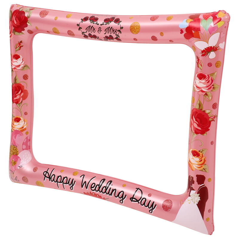 Esküvői Photo Booth kellékek Vicces felfújható keret menyasszonyi zuhany parti vőlegény