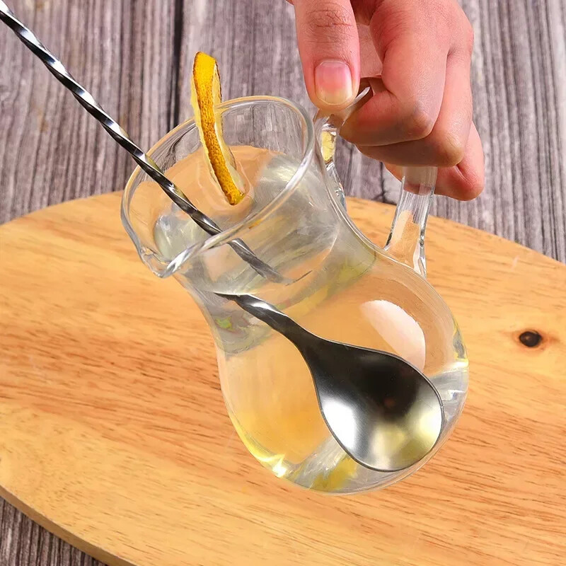 21/25/30 cm ilgos spiralinės rankenos kokteilių šaukštas barmeno gėrimų plaktuvas, maišyklės maišyklės viskio maišyklės viryklės virtuvės baro reikmenys, 1 vnt.