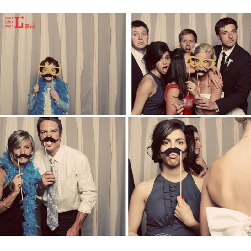 27db 31db DIY Photo Booth kellékek Vicces maszk szemüvegek Bajusz ajakrúzs Photobooth születésnapi esküvői dekoráció party kiegészítők