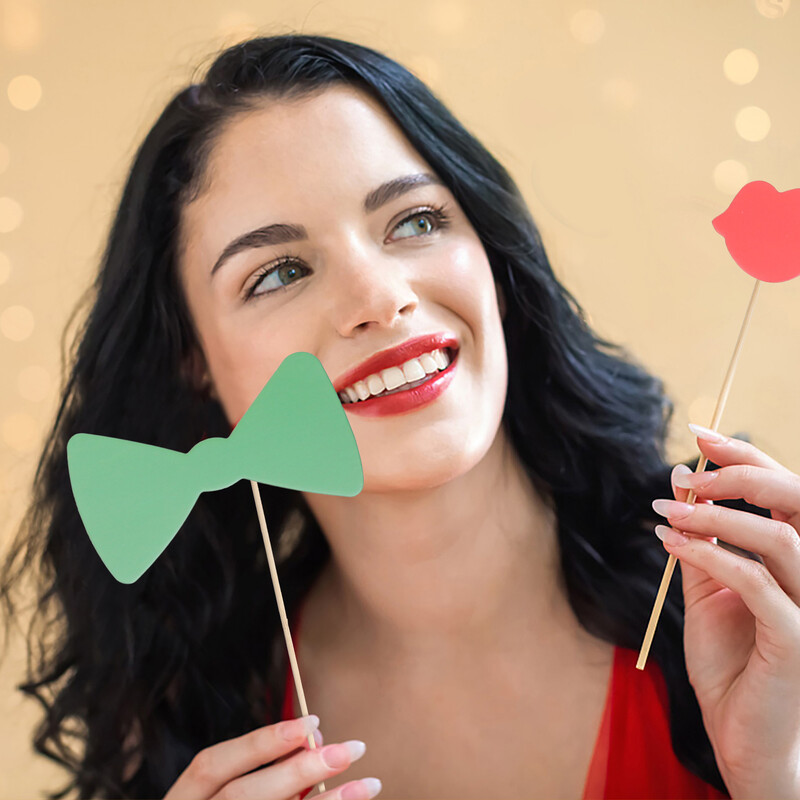 Esküvői fotó menyasszony születésnapi dekoráció kellékek lányoknak. Öntsön Photobooth Sticks partit