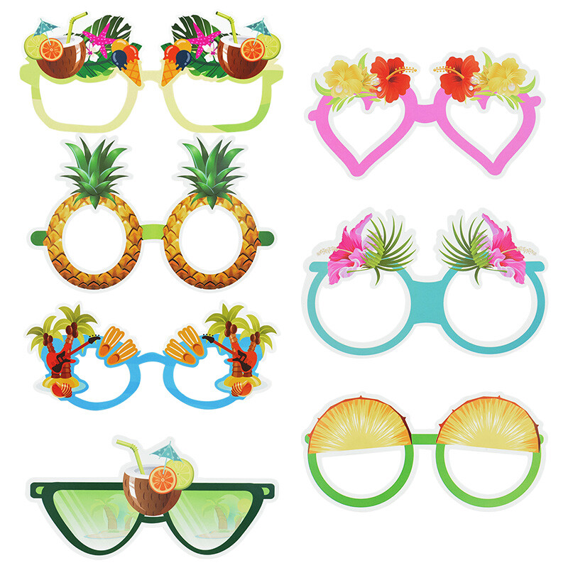 29/33 db Hawaii Flamingo Photobooth Hawaii Trópusi Nyári Photo Booth kellékek Leánybúcsú Esküvői Party Barkács dekoráció