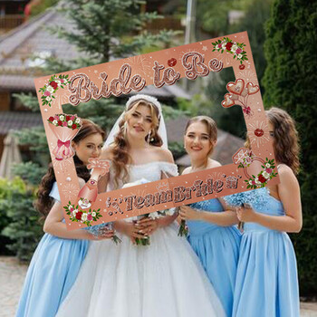 1Pcs Team Bride To Be Photo Booth Frame Reps Hen Bachelorette Party Decoration Bridal Show Engagement Wedding Party Supplies