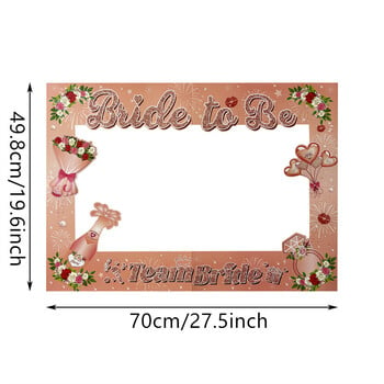 1Pcs Team Bride To Be Photo Booth Frame Reps Hen Bachelorette Party Decoration Bridal Show Engagement Wedding Party Supplies