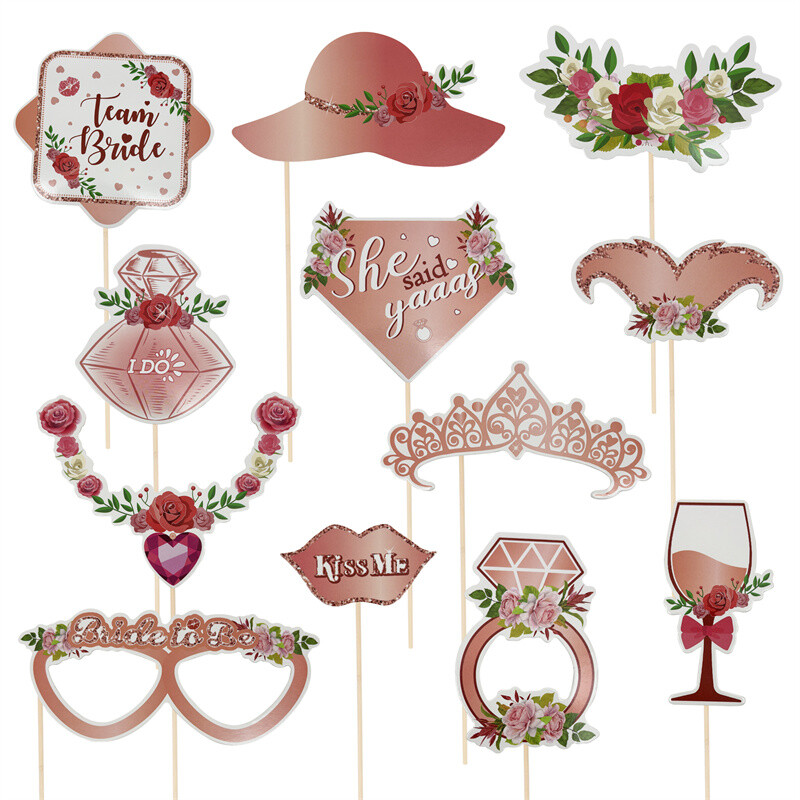 1 db Team Bride To Be Photo Booth keret kellékek leánybúcsúi dekoráció menyasszonyi zuhany eljegyzéshez esküvői parti kellékek