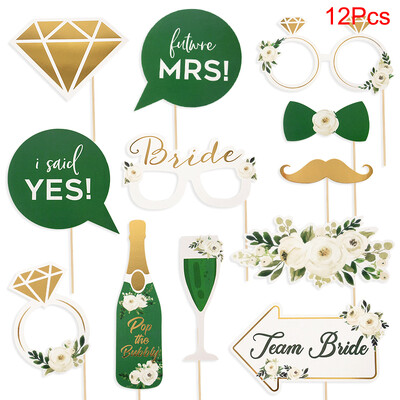 10-58 τμχ Φωτογραφική διακόσμηση γάμου Αστεία γυαλιά μουστακιού Bride To Be Handheld Photobooth Bachelorette Διακόσμηση πάρτι γενεθλίων