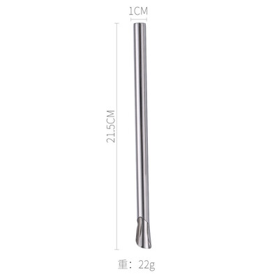 Daugkartinio naudojimo smėlio ledo geriamojo šiaudelio nešiojamasis 304 nerūdijančio plieno šiaudų metalinių šiaudelių rinkinys Pieno kokteilio burbuliukų arbatos kavos šiaudelių gėrimas