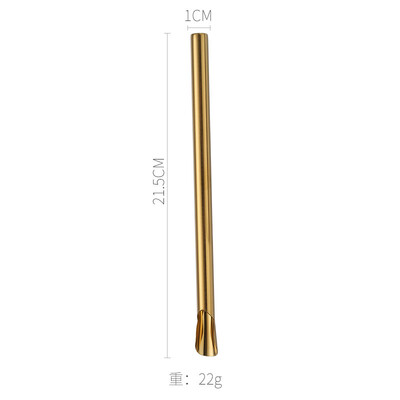 Daugkartinio naudojimo smėlio ledo geriamojo šiaudelio nešiojamasis 304 nerūdijančio plieno šiaudų metalinių šiaudelių rinkinys Pieno kokteilio burbuliukų arbatos kavos šiaudelių gėrimas