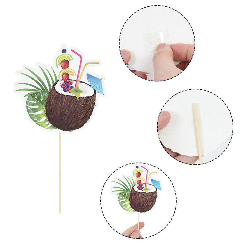 29/33Pcs Hawaiian Funny Photo Booth Props Χαβανέζικη διακόσμηση πάρτι Τροπικό γαμήλιο Photobooth Διακόσμηση καλοκαιρινών πάρτι