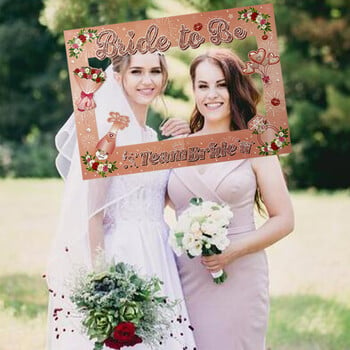 1Pcs Team Bride To Be Photo Booth Frame Props Bachelorette Decor για νυφικό ντους Αρραβώνας για πάρτι φωτογραφιών