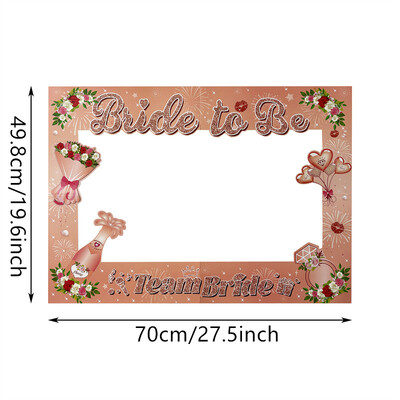 1 vnt Team Bride To Be nuotraukų būdelės rėmelių rekvizitai Bachelorette Party Decor Vestuvių dušo sužadėtuvės Vestuvių vakarėlio fotografijos rekvizitai