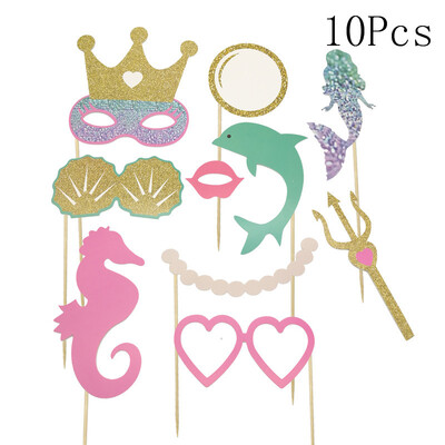 Chicinlife 1Szett Sellő fotófülke kellékek Születésnapi Esküvői Party Dekoráció Baba bemutató Hableányparti Photobooth Prop