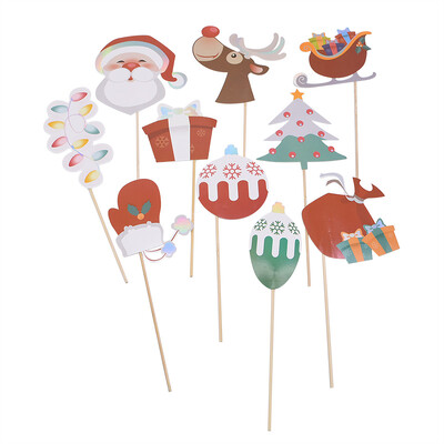 Boldog születésnapot Photo Booth kellékek DIY Flamingo Fox maszk Photo Booth kellékek Fotókiegészítők Babazuhany rendezvény party dekoráció