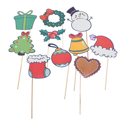 Boldog születésnapot Photo Booth kellékek DIY Flamingo Fox maszk Photo Booth kellékek Fotókiegészítők Babazuhany rendezvény party dekoráció