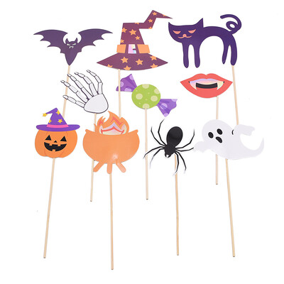 Boldog születésnapot Photo Booth kellékek DIY Flamingo Fox maszk Photo Booth kellékek Fotókiegészítők Babazuhany rendezvény party dekoráció