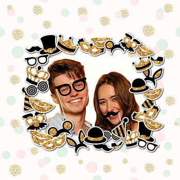 16-24 τμχ Bride To Be Wedding Decoration Photo Booth Props DIY Mustache Lips Glasses Masks Photobooth Team Bride Party Supplies