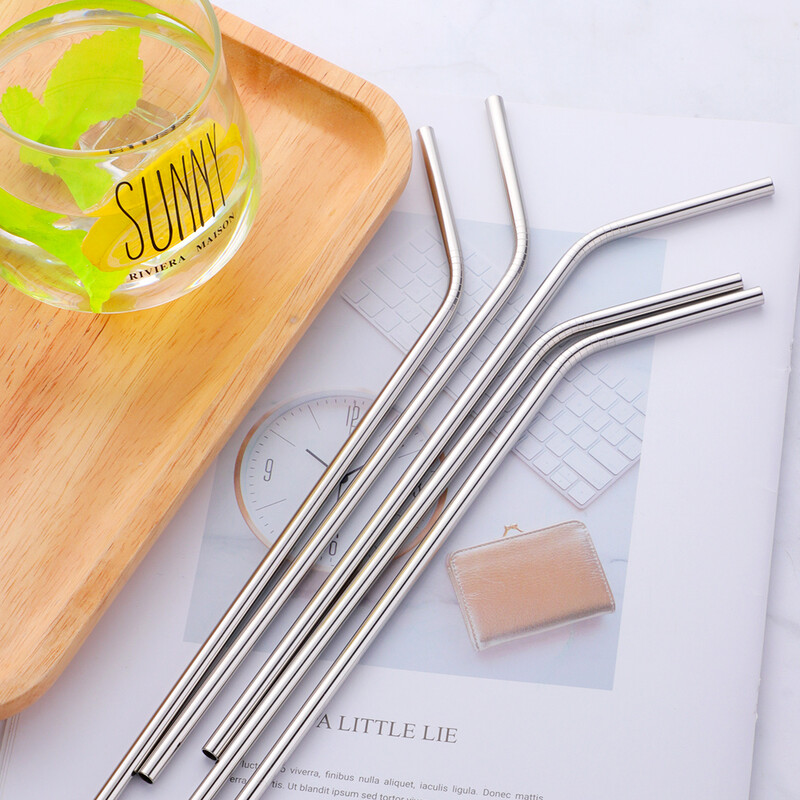 5 vnt Auksiniai nerūdijančio plieno gėrimo šiaudeliai su valikliu šepetėliu Daugkartinio naudojimo išlankstomi metaliniai šiaudeliai Barware Bar priedas Virtuvės įrankiai