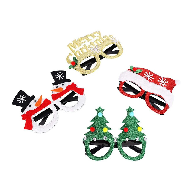 12db karácsonyi szemüvegek csillogó parti szemüvegek keretek karácsonyi dekoráció jelmez szemüvegek karácsonyi partikhoz Ünnepi ajándékok