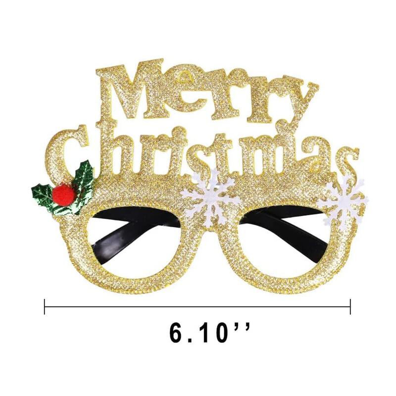 12db karácsonyi szemüvegek csillogó parti szemüvegek keretek karácsonyi dekoráció jelmez szemüvegek karácsonyi partikhoz Ünnepi ajándékok