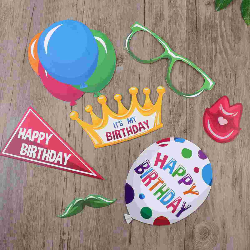 22 db Photo Booth kellékek vicces kreatív születésnapi dekoráció a születésnap megünnepléséhez