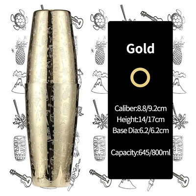 Bár Koktél Shaker Boston Shaker Rozsdamentes acél Gravírozó Shaker Bar Tartozék Bartender eszközök otthonra és bárra