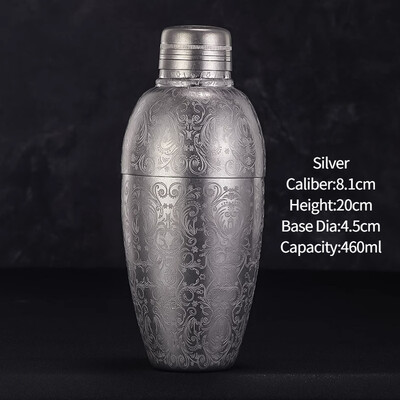 Bár Koktél Shaker Boston Shaker Rozsdamentes acél Gravírozó Shaker Bar Tartozék Bartender eszközök otthonra és bárra