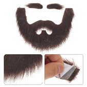 Buli Hamis Szakáll Szemöldök Halloween Vicces Hamis barna bajuszbot Hamis bajusz Hamis arcszőrzet Gyerekek Felnőtt Cosplay