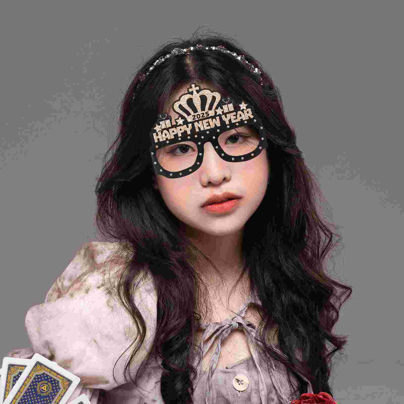 12 buc 2025 ochelari de hârtie performanță decorare ochi costum de petrecere de revelion ochelari de recuzită rame pentru copii