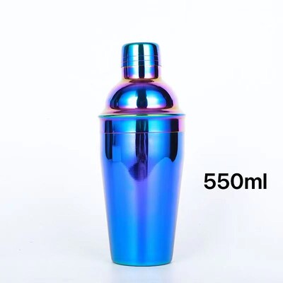 550/750 ml Krāsains nerūsējošā tērauda šeikeris trīs sekciju kokteiļu šeikeris ar rokām gatavotu piena tējas tases kokteiļu šeikeri ballītēm jauktu dzērienu bāra rīks