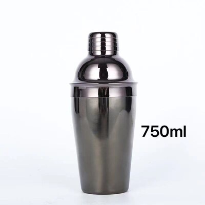 550/750 ml Krāsains nerūsējošā tērauda šeikeris trīs sekciju kokteiļu šeikeris ar rokām gatavotu piena tējas tases kokteiļu šeikeri ballītēm jauktu dzērienu bāra rīks