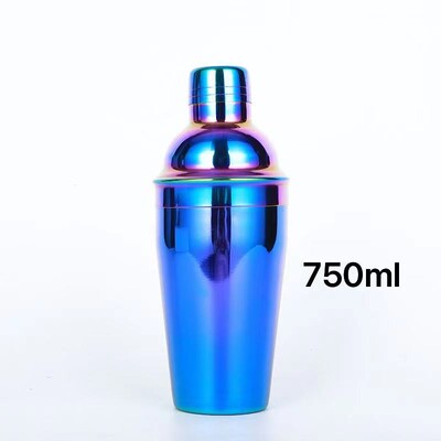 550/750 ml Krāsains nerūsējošā tērauda šeikeris trīs sekciju kokteiļu šeikeris ar rokām gatavotu piena tējas tases kokteiļu šeikeri ballītēm jauktu dzērienu bāra rīks