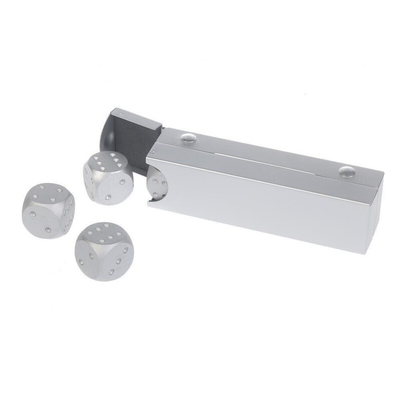 Aliuminio lydinio metalo kauliukų rinkinys Viskio kauliukų akmenukai Ledo kubeliai Kibiras Daugkartinis Laikyti vyną Atšaldyti Pokerio vakarėlio kauliukų priedai