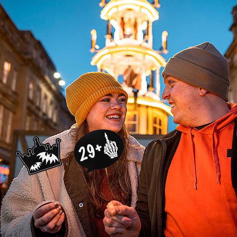 1 set de hârtie neagră de 30 de ani, de mână, accesorii fotografice pentru ziua de naștere, pentru adulți, aniversare, la mulți ani, decorare pentru petreceri