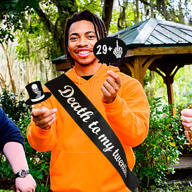 1 set de hârtie neagră de 30 de ani, de mână, accesorii fotografice pentru ziua de naștere, pentru adulți, aniversare, la mulți ani, decorare pentru petreceri