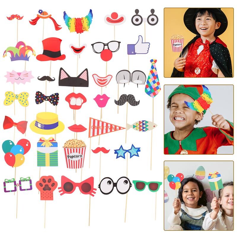 36 DB Esküvői Photomaton Kiegészítők Kiegészítők Öltözködési Kiegészítők Karácsonyi karneváli karneváli dekorációk Propbooth kellékek