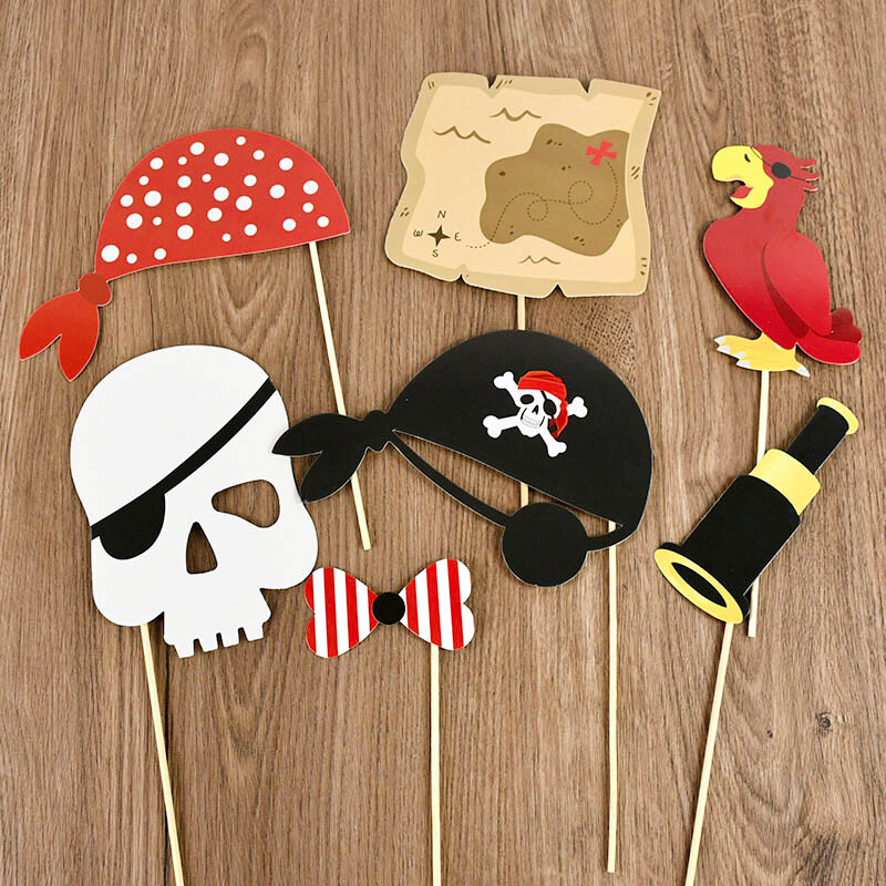 Πειρατικό θεματικό πάρτι χειροποίητο πάρτι γενεθλίων φωτογραφιών για DIY Επέτειος γάμου Χρόνια πολλά Διακόσμηση για πάρτι για μωρά